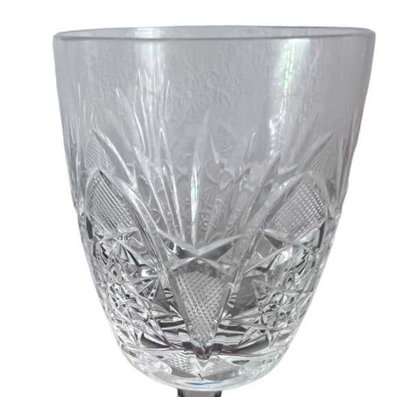 5 Crystal Cordial Goblets, Faceted Stem, 6.5 Inches Tall - Picture 10 of 10